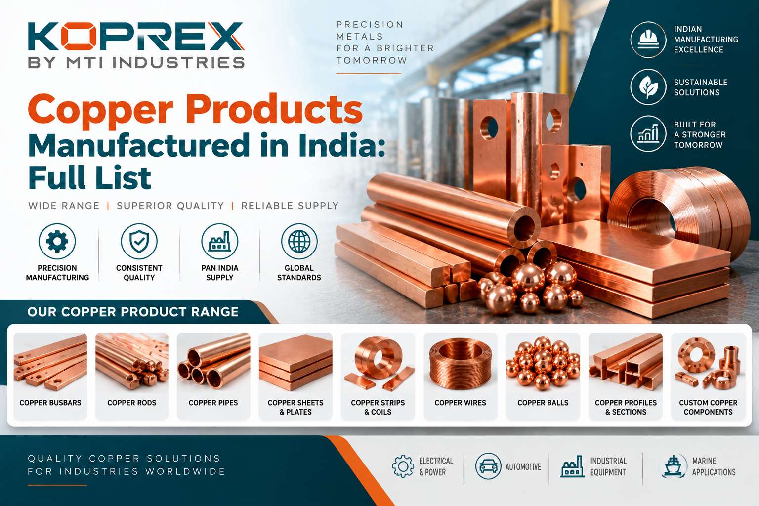 Copper Busbar Manufacturers and Suppliers in India